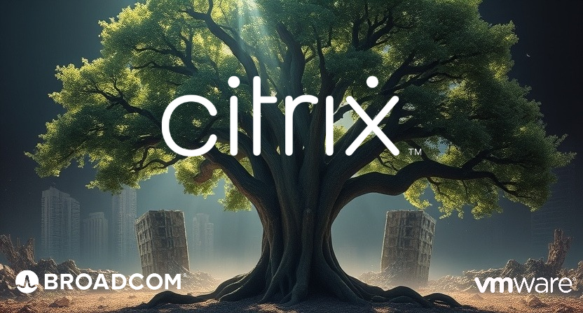 Citrix is a strong tree that has survived the dystopian future of a destroyed city called Broadcom and VMware.